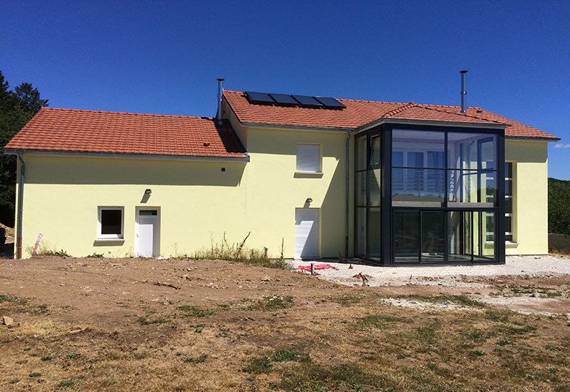 barbaux batiment facade enduit parement enduit traditionnel maison neuve