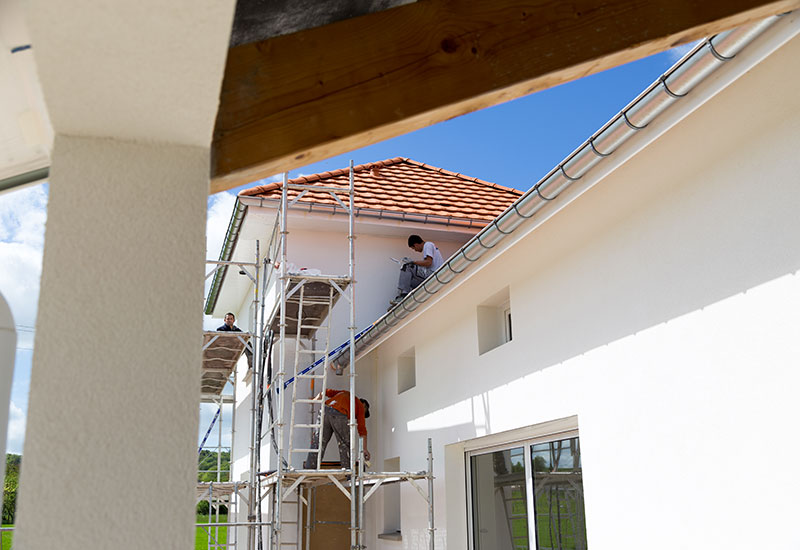 barbaux batiment facade enduit parement enduit traditionnel maison neuve