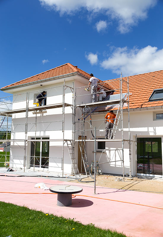 barbaux batiment facade enduit parement enduit traditionnel maison neuve