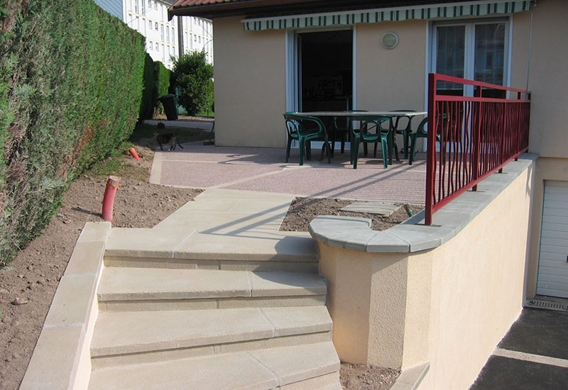 barbaux batiment maconnerie paysagère escalier extérieur