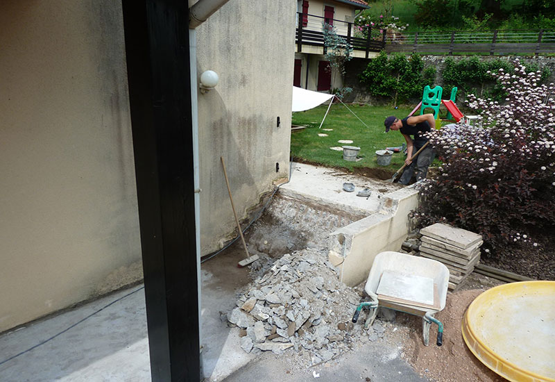 barbaux batiment maconnerie paysagère escalier extérieur