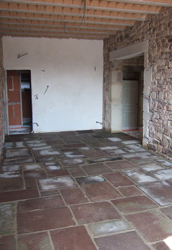 barbaux batiment renovation pavés ferme plancher chauffant