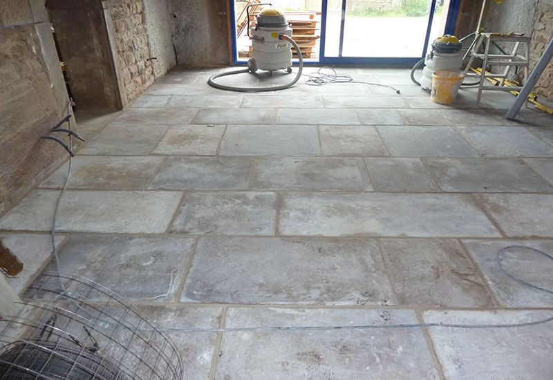 barbaux batiment renovation pavés ferme plancher chauffant