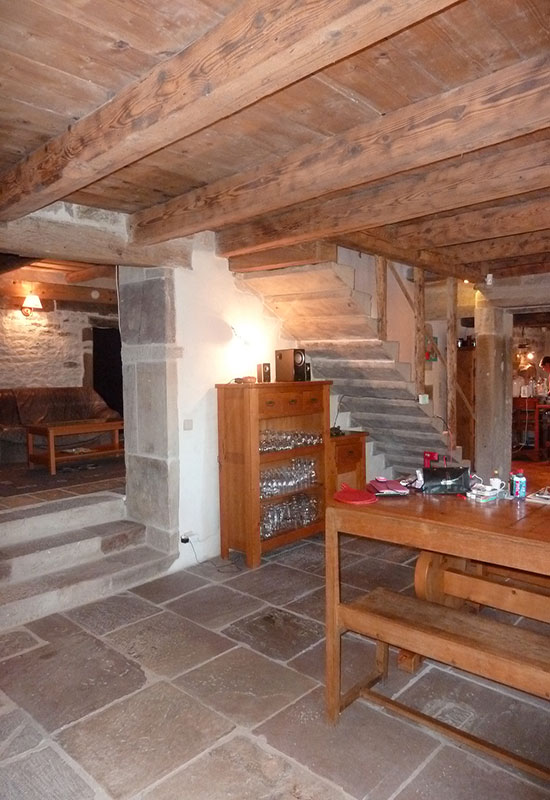 barbaux batiment renovation pavés ferme plancher chauffant